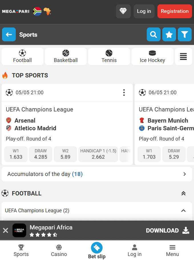 Megapari Bet SA Sports Betting Overview