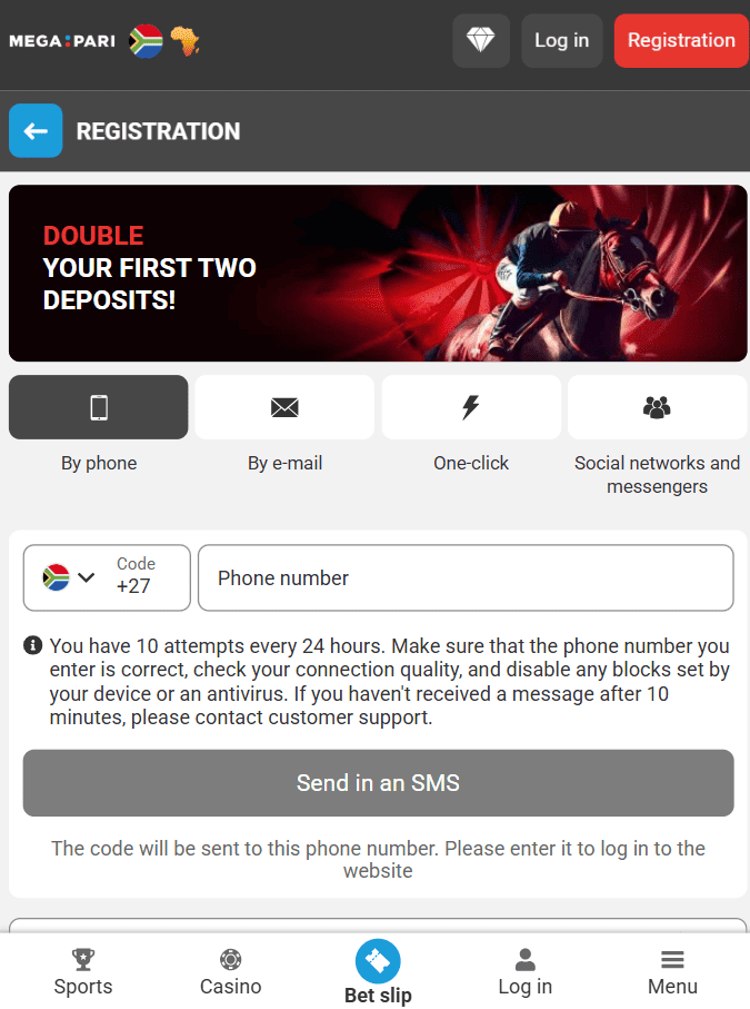 Megapari Login and Registration South Africa